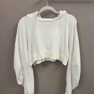 Free People Catch Up Cropped Hoodie